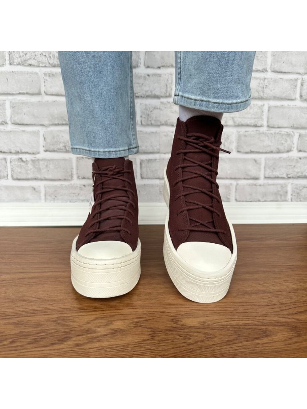 Converse Chuck Taylor Lift Platform Hi Suede Fleece Lining 8.5 Wmn Shoes A06783C - Picture 6 of 11